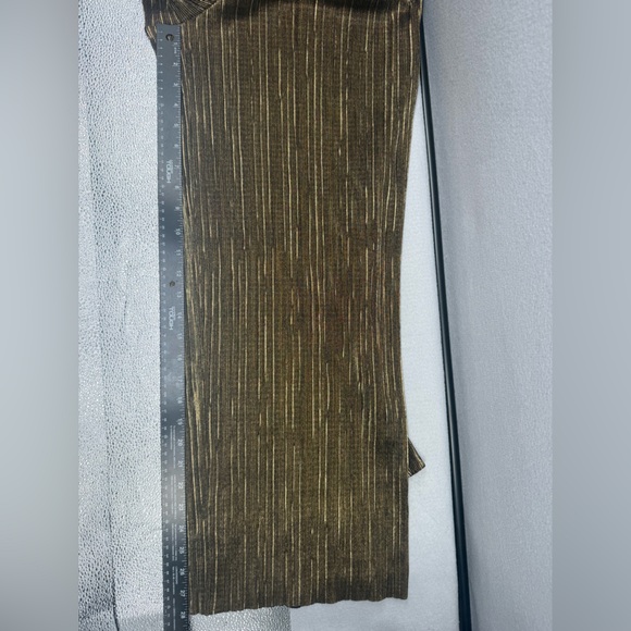 Anthropologie Vanessa Virginia Pont Neuf Gold Metallic Jumpsuit Size XS Formal - Picture 15 of 16